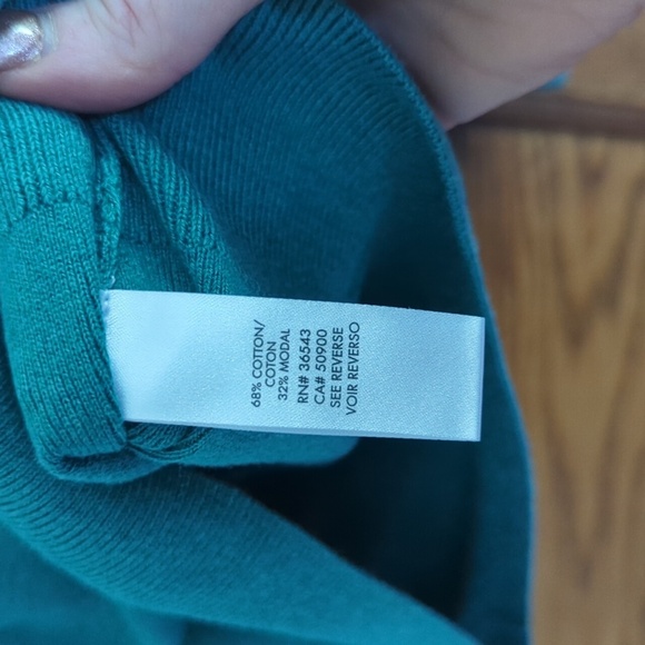 Calvin Klein V Neck Sweater Turquoise Blue Green Size Men's Medium - Picture 3 of 7